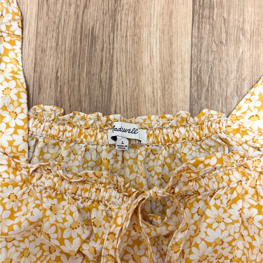 Madewell Square-Neck Tiered Midi Dress - Picture 8 of 9